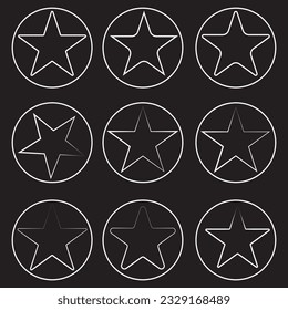 Star icons. Twinkling stars. Sparkles, shining burst. Christmas vector symbols isolated