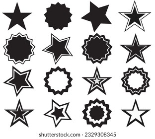 Star icons. Twinkling stars. Sparkles, shining burst. Christmas vector symbols isolated
