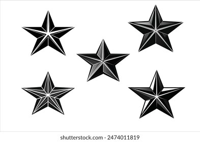 Star icons. Twinkling stars. Sparkles, shining burst. Christmas vector symbols isolated