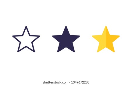 Star icons, vector