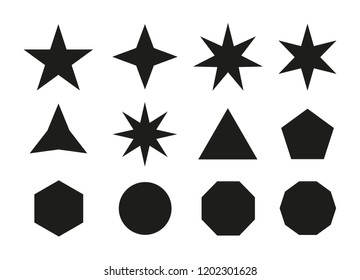 Star icons. Vector icon star set