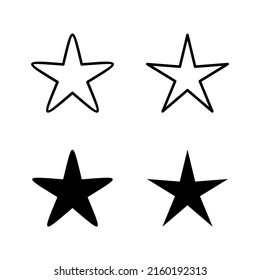 Star Icons vector. rating sign and symbol. favourite star icon