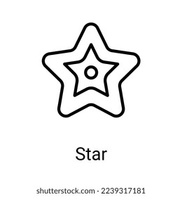 Star icons with white background.