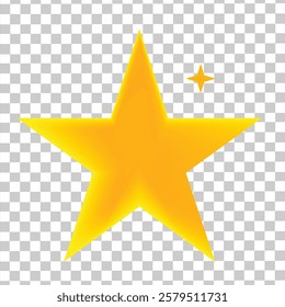 Star icon,Star vector,Star symbol is yellow and has a little orange in it