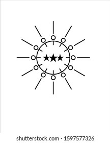 star icon,vector best flat line icon.