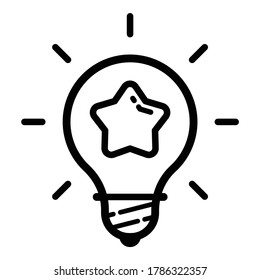 Star Idea Flat Icon Isolated On White Background