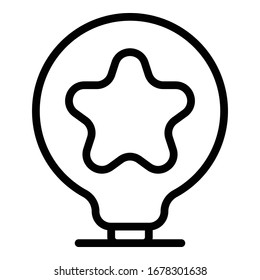 Star idea innovation icon. Outline star idea innovation vector icon for web design isolated on white background