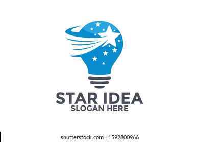 Star Idea logo Template, Brilliant Idea logo designs, Space Idea Logo designs vector