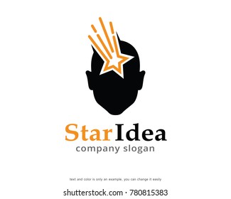 Star Idea Logo Template Design Vector, Emblem, Design Concept, Creative Symbol, Icon