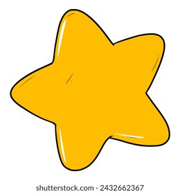 ilustración de estrella dibujado a mano dibujo vectorial de color