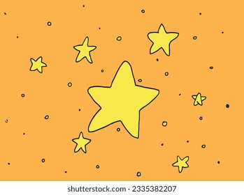 Star illustration image. 
Hand drawn image artwork of a star. 
Simple cute original logo.
Hand drawn vector illustration for posters, cards, t-shirts.