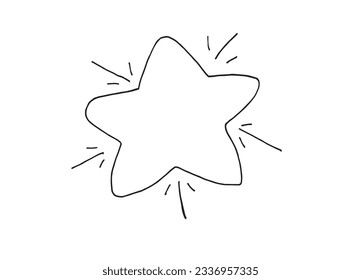 Star illustration image. 
Hand drawn image artwork of a star. 
Simple cute original logo.
Hand drawn vector illustration for posters, cards, t-shirts.