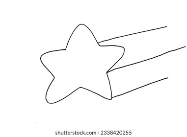 Star illustration image. 
Hand drawn image artwork of a star. 
Simple cute original logo.
Hand drawn vector illustration for posters, cards, t-shirts.