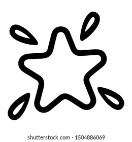 Star illustration vector clipart. Images for stickers or website. Icon. Badge. Coloring page, Coloring book. Contour. - Vector. Vector illustration