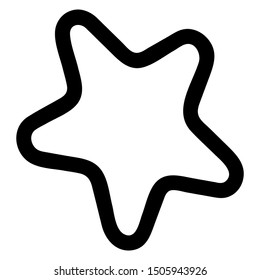 Star illustration vector clipart. Images for stickers or website. Icon. Badge. Coloring page, Coloring book. Contour. - Vector. Vector illustration