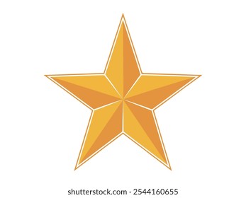 Star illustration of yellow star vector illustration with five points stars in yellow orange color 5 pointed star in white solid background vector illustrationStar illustration of yellow star vector