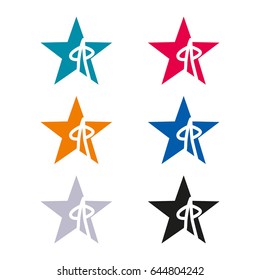 star image of a man orange red background color