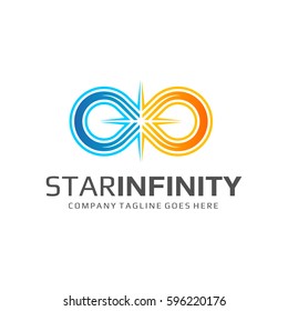 Star Infinity Logo / Infinite light vector logo