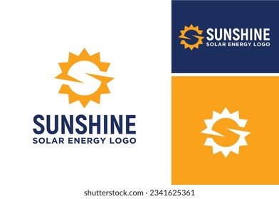 Star Initial Letter S Sun Rays Solar Summer Sunset Sunrise Sunlight Saison Logo-Design
