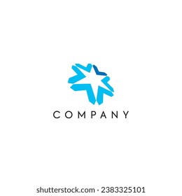 Star innovative digital marketing logo design vector royalty free image template 