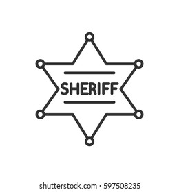 Star with an inscription sheriff