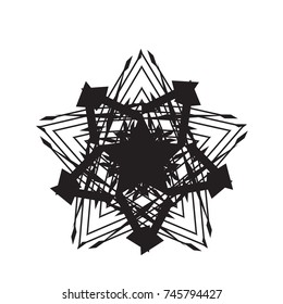 star inside the star, black line
