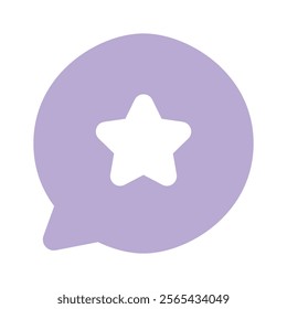 A star inside a chat bubble, symbolizing favorites, ratings, or achievements.