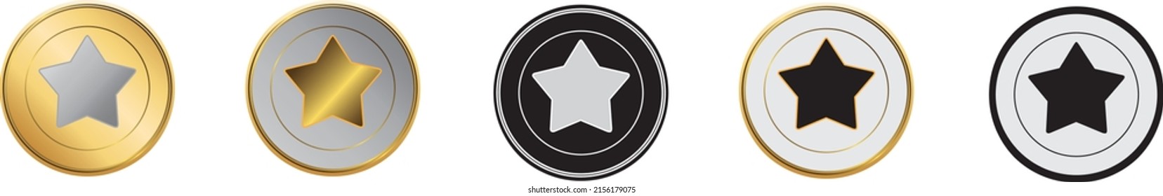 star inside circle icon in different style vector illustration. two colored and black star inside circle vector icons designed in filled, outline, line and stroke style can be used for web, mobile
