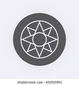 Star of Ishtar symbol . Vector illustration