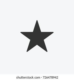 Star isolated flat web mobile icon. Vector graphic illustration. Logotype, logo