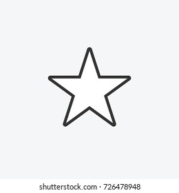 Star isolated flat web mobile icon. Vector graphic illustration. Logotype, logo