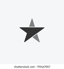 Star isolated flat web mobile icon. Vector graphic illustration. Logotype, logo
