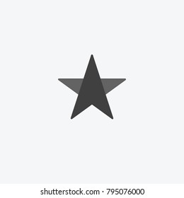 Star isolated flat web mobile icon. Vector graphic illustration. Logotype, logo