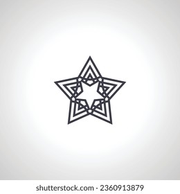 icono de estrella aislado en fondo blanco