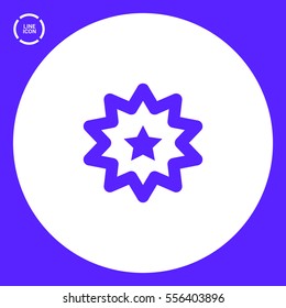 Star isolated minimal single flat linear icon for application and info-graphic. Badge line vector icon for websites and mobile minimalistic flat design.