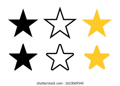 star isolated modern set vector illustration white background