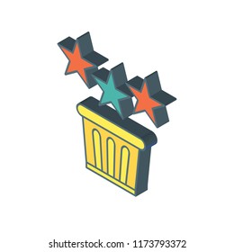 Star isometric left top view 3D icon