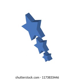 Star isometric left top view 3D icon