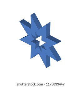 Star isometric left top view 3D icon