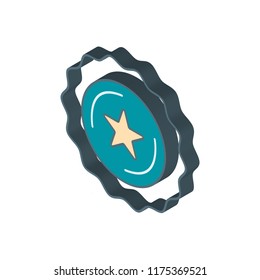 Star isometric left top view 3D icon