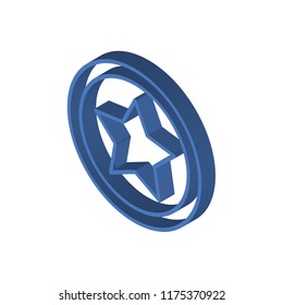 Star isometric left top view 3D icon