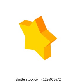 Star Isometric Object. Vector Illustration of Night Sign Isometry. 