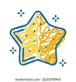 estrela jelly doce goma ícone doodle esboço vetor. estrela jelly doce goma sinal. ilustração símbolo isolado