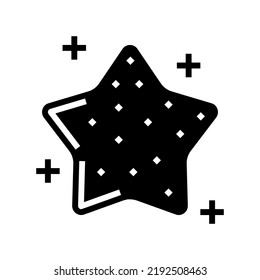 star jelly candy gummy glyph icon vector. star jelly candy gummy sign. isolated symbol illustration