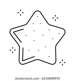 star jelly candy gummy line icon vector. star jelly candy gummy sign. isolated contour symbol black illustration