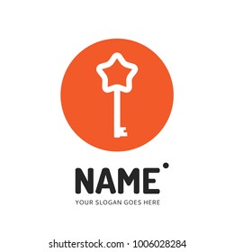 Star key logotype. Vector logo design. Business concept icon.