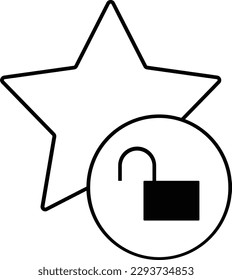 star key unlock lock safety Outline