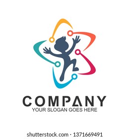 Star Kids Logo, People Education And Science Logo