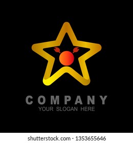 Star kids logo template, education logo design
