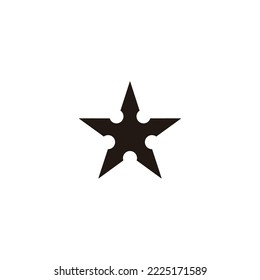 Star, knife geometric symbol simple logo vector